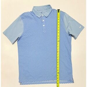 Nike Dri-FIT Men's‎ Polo Shirt Blue Argyle Golf Athletic Casual Medium